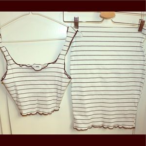Women’s striped skirt set